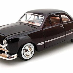 1949 Ford Coupe, Burgundy – Motormax Premium American 73213 – 1/24 Scale Diecast Model Car,unisex-children