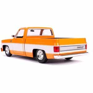 Jada Toys Just Trucks 1:24 1985 Chevrolet C-10 Die-cast Car Orange, Toys for Kids and Adults (31607)